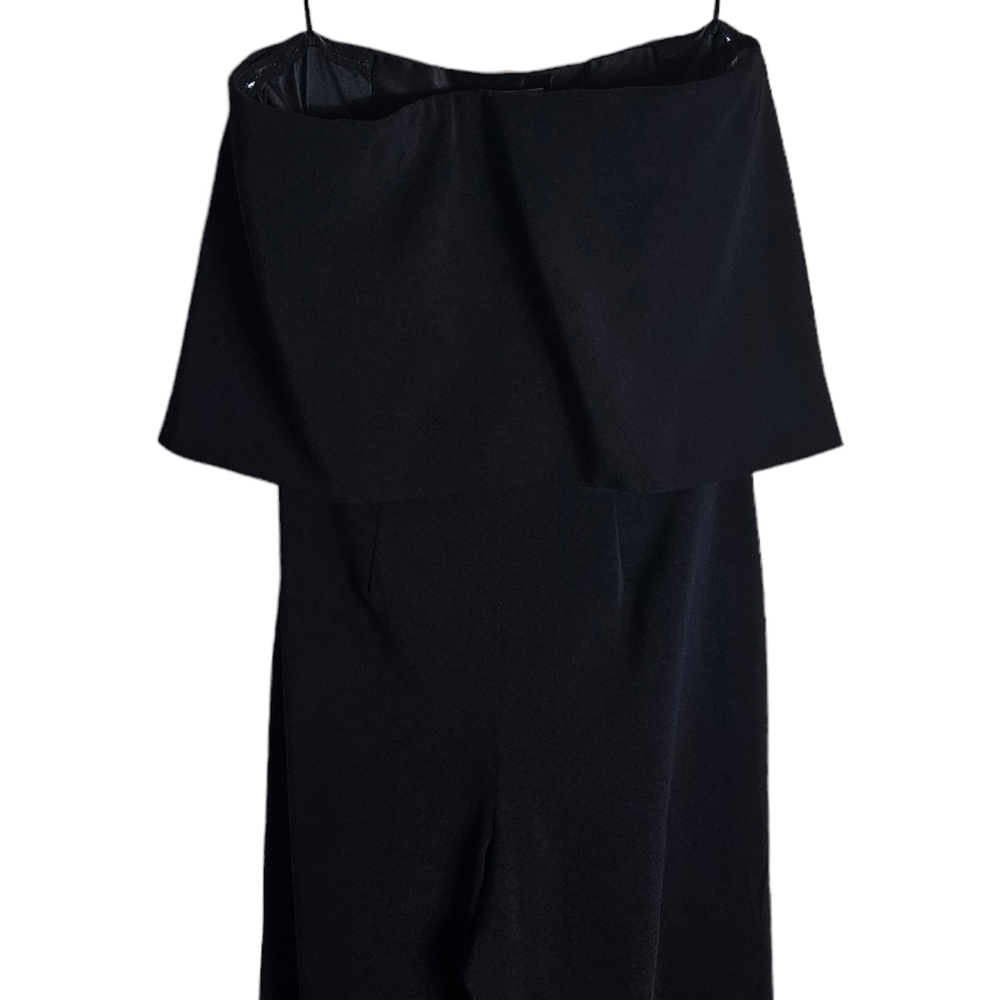 Jay Godfrey Moore Black Wide Leg Jumpsuit Size 0 Strapless Cut Out Back Classic - Picture 7 of 16